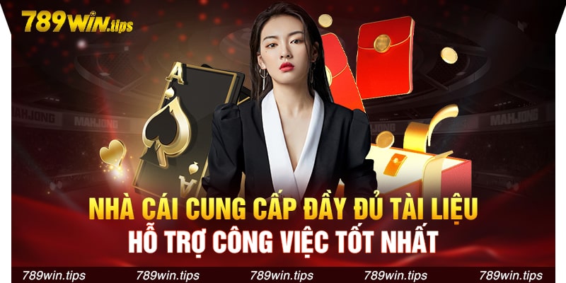 Nhà cái cung cấp đầy đủ tài liệu liên quan hỗ trợ để công việc thực hiện tốt nhất